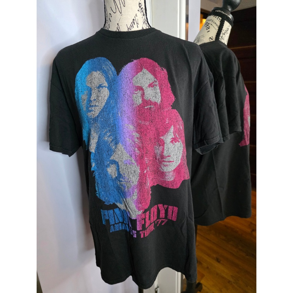 Pink Floyd Animals Tour 77 Graphic T-Shirt Mens Large Black Rock Band Tee